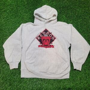 Vintage 90s Red Dog Beer Hoodie Womens XL Cropped Boxy Oversized Fit